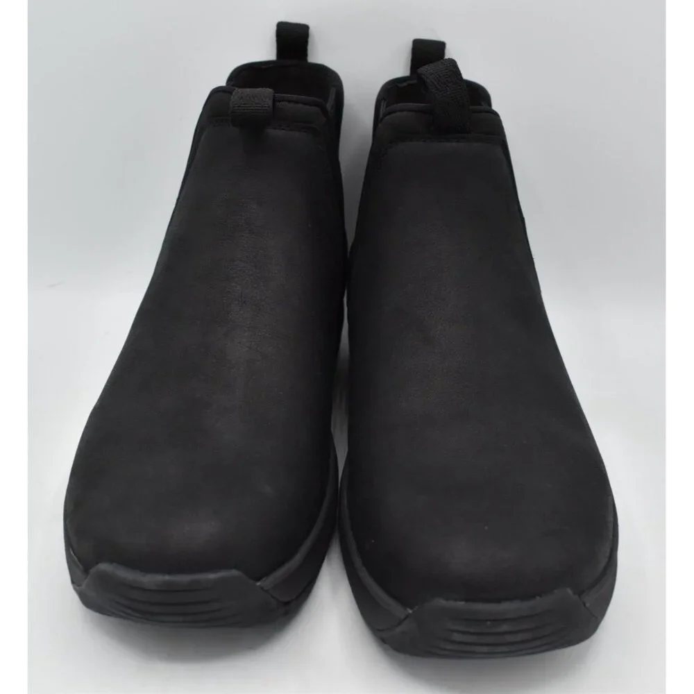 Teva Mens Size 12 Tusayan Black leather Pull On Water Resistant Chelsea‎ Boots